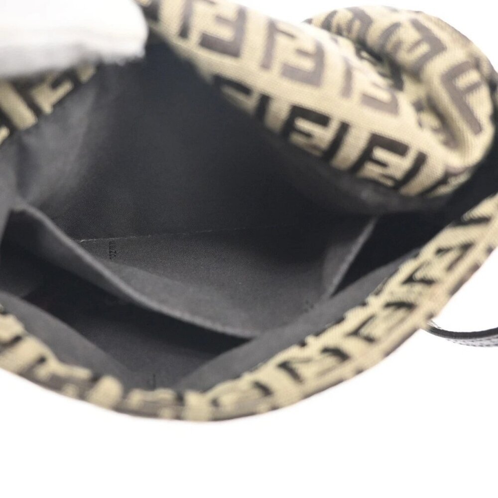 FENDI Logo Zucchino Zucca Pattern Shoulder Bag Canvas Leather Brow Italy 82KB966 - Picture 15 of 16